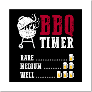 BBQ Timer Barbeque Beer Posters and Art